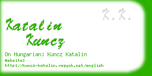 katalin kuncz business card